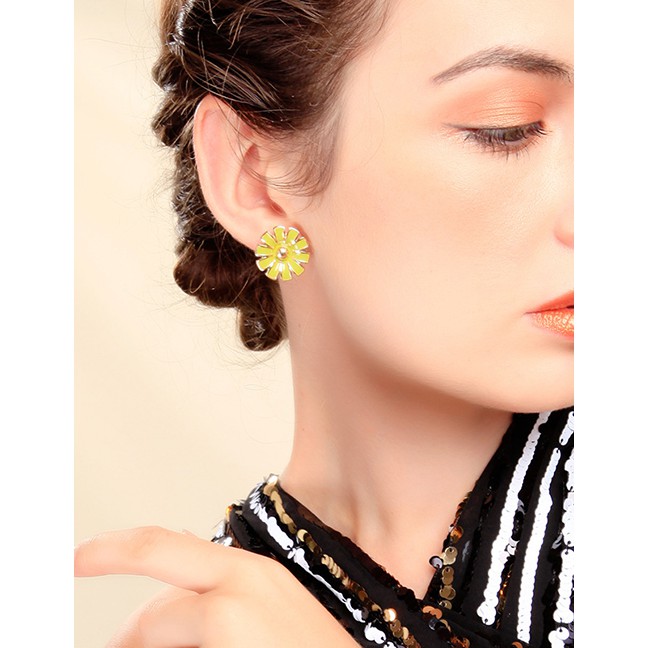 LRC Anting Tusuk Fashion Ear Needle S925 Sterling Silver Flower Earrings F83803