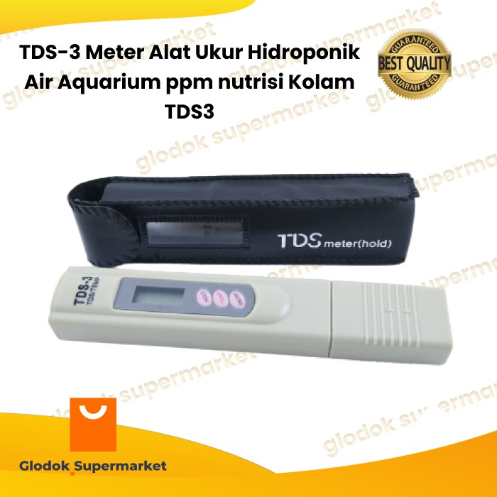 TDS-3 Meter Alat Ukur Hidroponik Air Aquarium ppm nutrisi Kolam TDS3