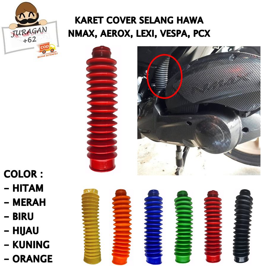 COVER SELANG HAWA SELANG HAWA KARET SELANG HAWA NMAX KARET PELINDUNG SELANG HAWA FILTER AEROX LEXI