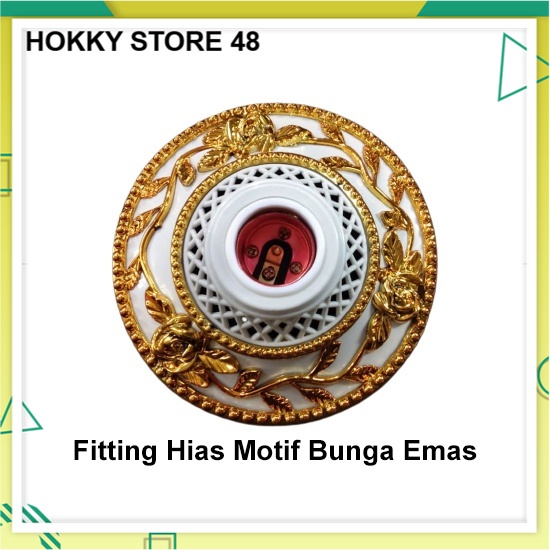 Fitting Lampu Plafon / Fitting Lampu Hias - Fitting Hias Promo - Fiting Plafon Hias Modern Ukir Bung