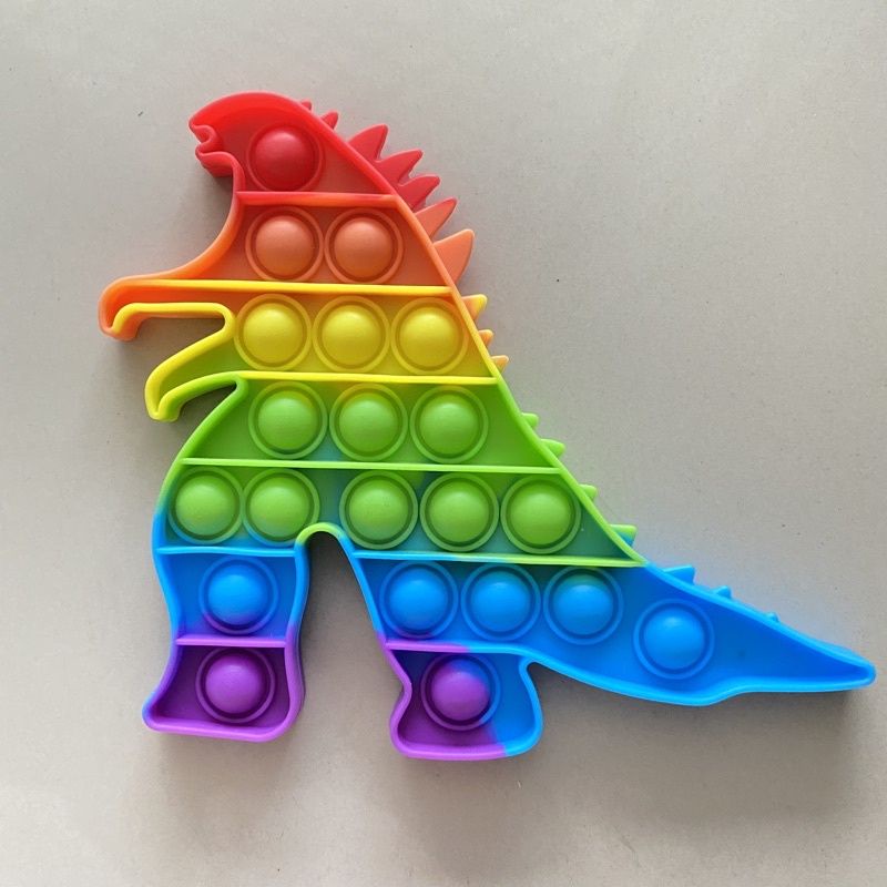 Maninan POP IT Murah Rainbow fidget Push Pop Its Fidget toy Push bubble Kids-Gozila