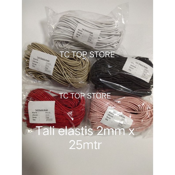 

Tali Elastis 2mm (25 meter) / Tali karet / Tali String