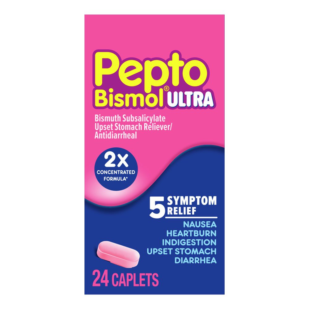Pepto Bismol Ultra 24 Capsule Maag Asam Lambung Diare Nausea Diarrhea