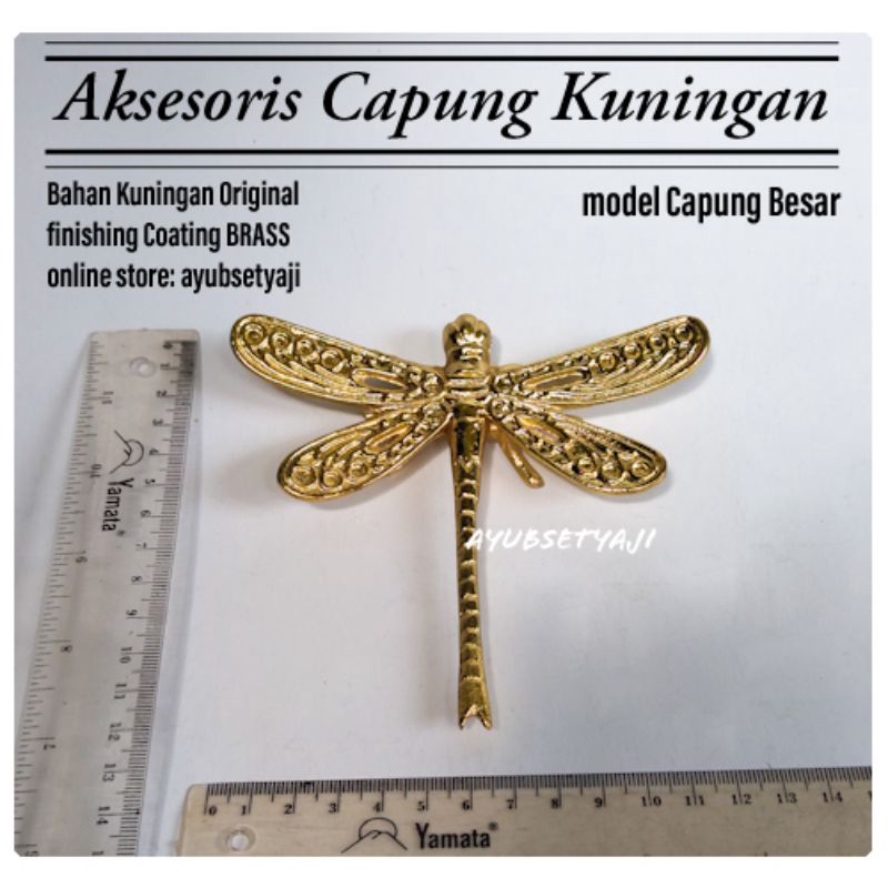 Dekorasi Capung Kuningan Antik model Besar Pajangan Meja mainan capung hias serangga dekorasi rumah