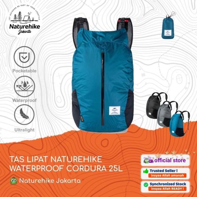 TAS LIPAT WATERPROOF CORDURA 25L NATUREHIKE NH18B510-B ANTI AIR UL original