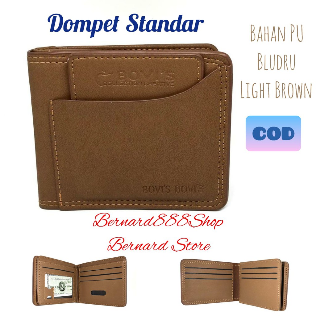 Dompet Pria Dompet Laki2 Dompet Model Kartu Cabut Bahan PU Leather Brudu Ukuran Standar