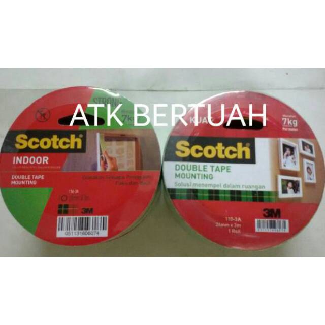 

1 BUAH DOUBLE TAPE BUSA DOUBLE FOAM SCOTCH MOUNTING TAPE 3M