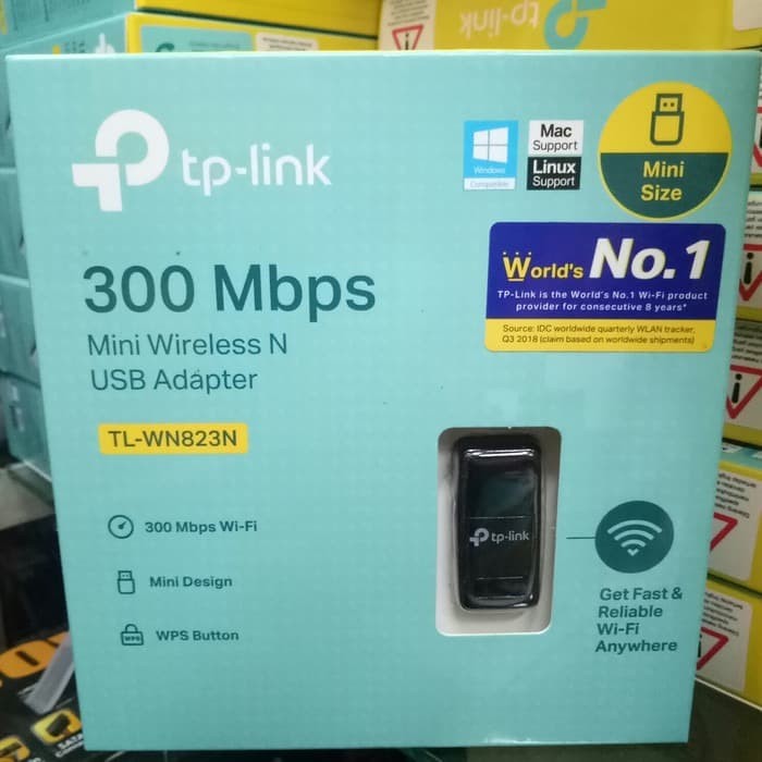 Usb Wifi TpLink Wn823n Adapter Mini 300Mbps Tp Link Wifi Pc Komputer 5
