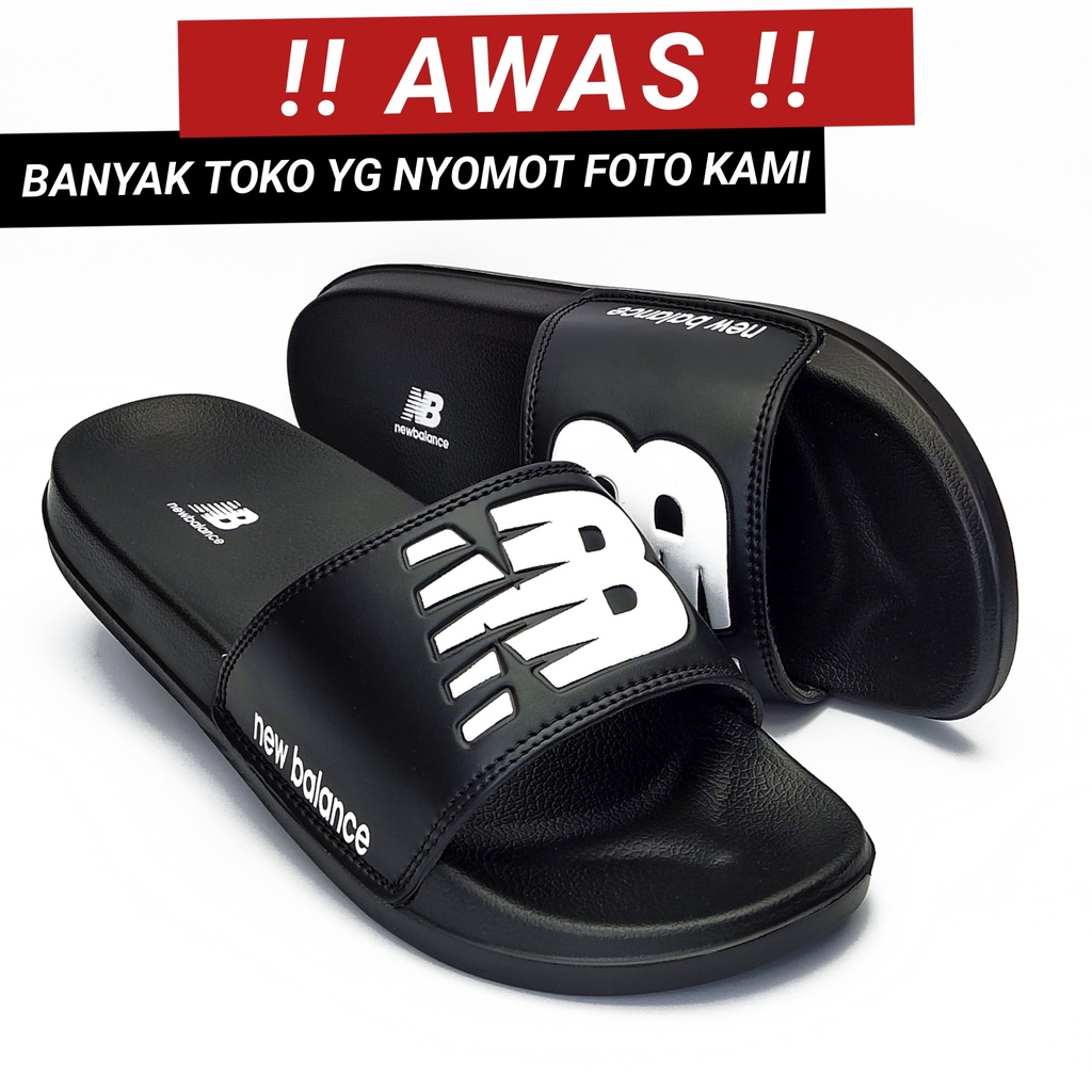 sandal sendal slop selop slip on slide pria wanita cowok cewek laki laki nb