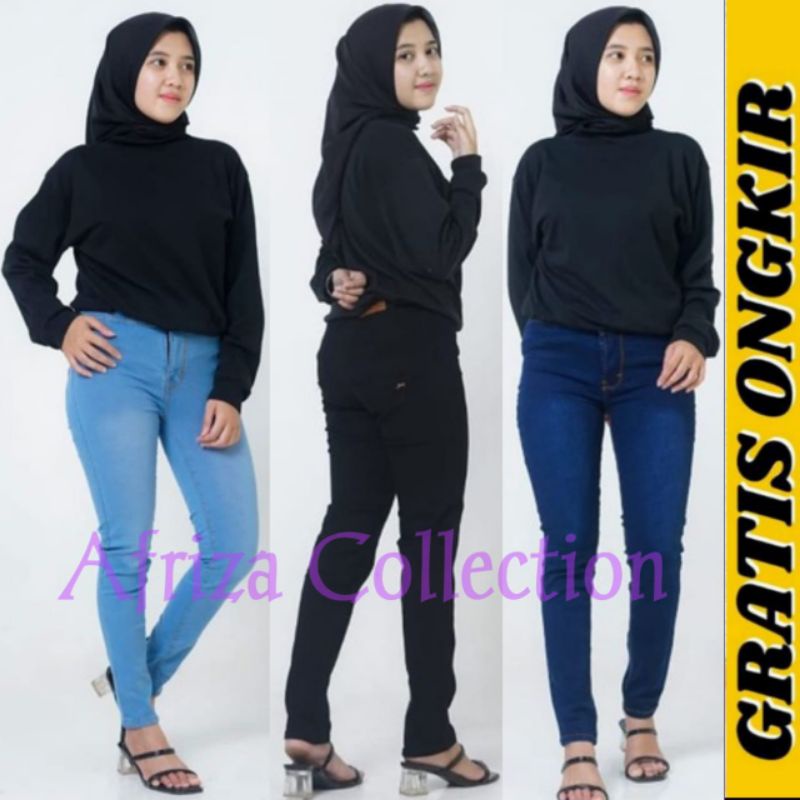 AF-CELANA HW JEANS WANITA // CELANA JEANS PANJANG // HIGHWAIST SKINNY WANITA