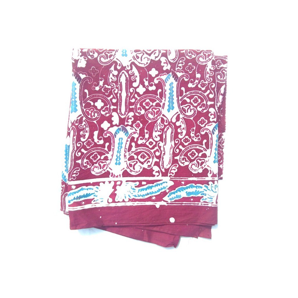 Kain Batik Cap Motif Gatra Rinonce Khas Bojonegoro Warna Dasar Ungu Kode 105