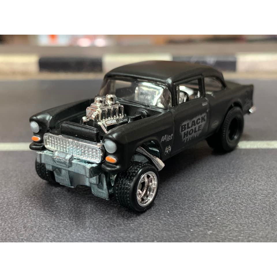 Hotwheels Black Hole Racing 55 Chevy Bel Air Gasser Moon Eyes Loose Pack