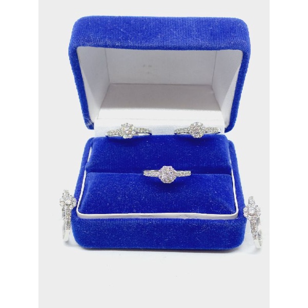 cincin bunga mp + mp samping / cincin perak asli silver925 lapis emas/ cincin fashion wanita impor