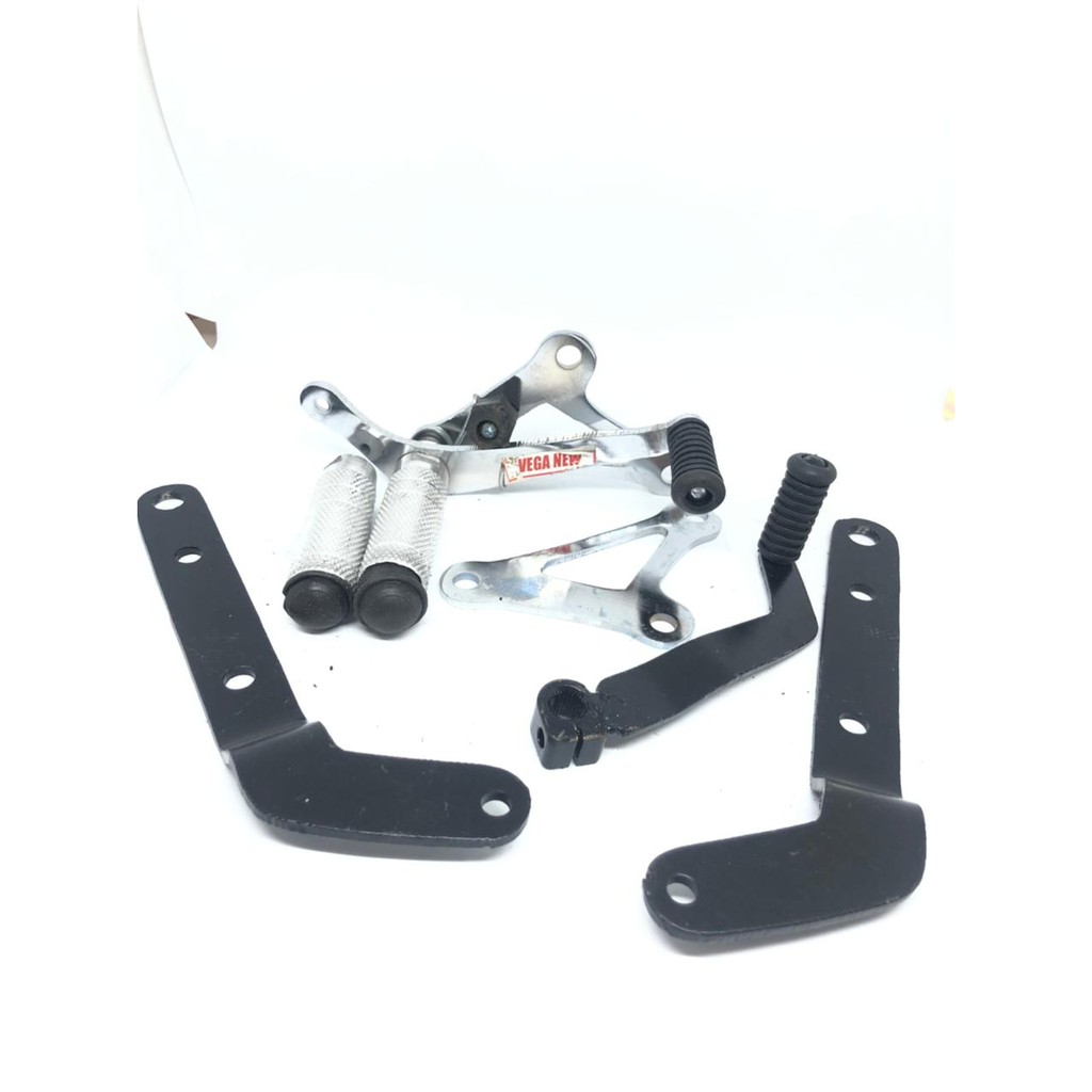 FOOTSTEP depan UNDERBONE motor VEGA ZR NEW OLD chrome besi tebal 1 set - step underbone set oper gigi motor VEG A ZR OLD NEW CHROME BESI TEBAL