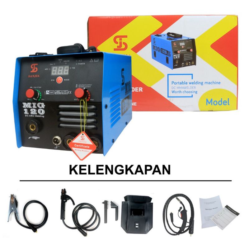 MESIN LAS MIG DV ARC WELDING/WELDING MACHINE SANJIA MIG 120 DC