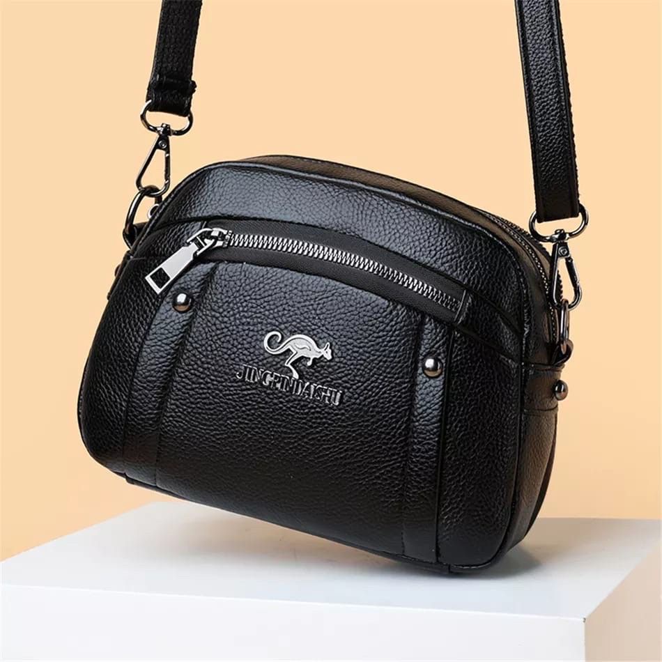 Sling Bag Wanita Mini KANGOROO Level 1 DUA REST DEPAN Tas Slempang Wanita Korea Tas Selempang Bahu Terbaru Kekinian Simpel Kasual Santai