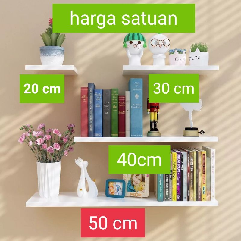 rak dinding ambalan  set 60-60 50-40-30-40-40-40 lebar 10 cm promo rak dinding kayu hiasan dinding custom