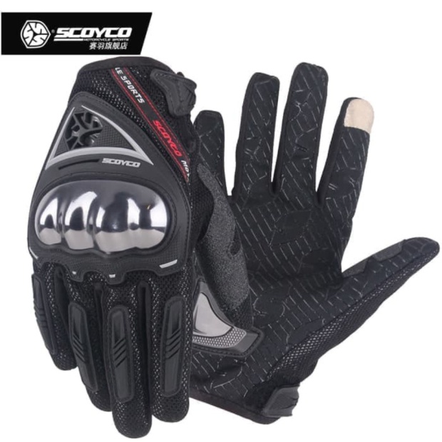 Promo sarung tangan scoyco mc44 black original  gloves scoyco mc 44 - M Murah
