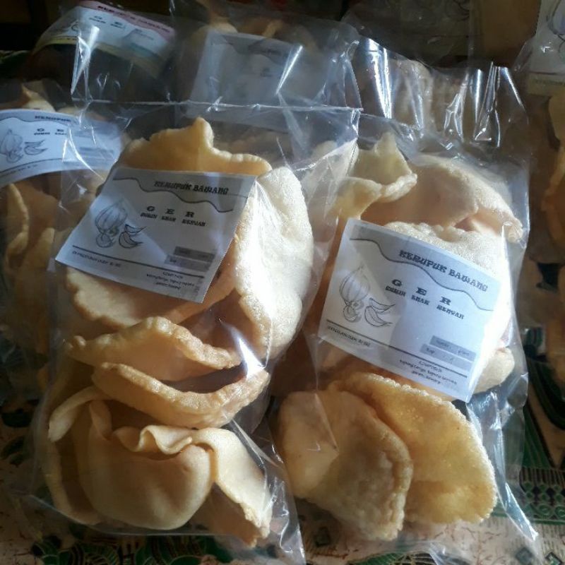 

Kerupuk Bawang GER (GURIH, ENAK, RENYAH)