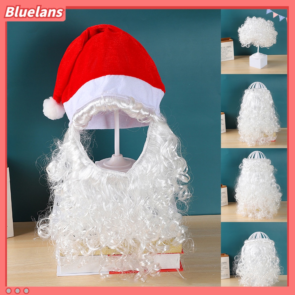 Bluelans 50 / 80 / 120g Jenggot Santa Claus Bahan Plastik Untuk Dekorasi Natal