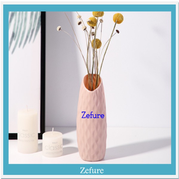 VAS BUNGA PLASTIK/ POT BUNGA PLASTIK/ VAS PLASTIK PUTIH/PINK/BIRU TINGGI 14.5cm/ VAS DEKORASI