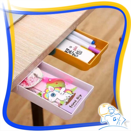 Rak Laci Tambahan Tempel Bawah Meja Under Table Drawer Storage Box