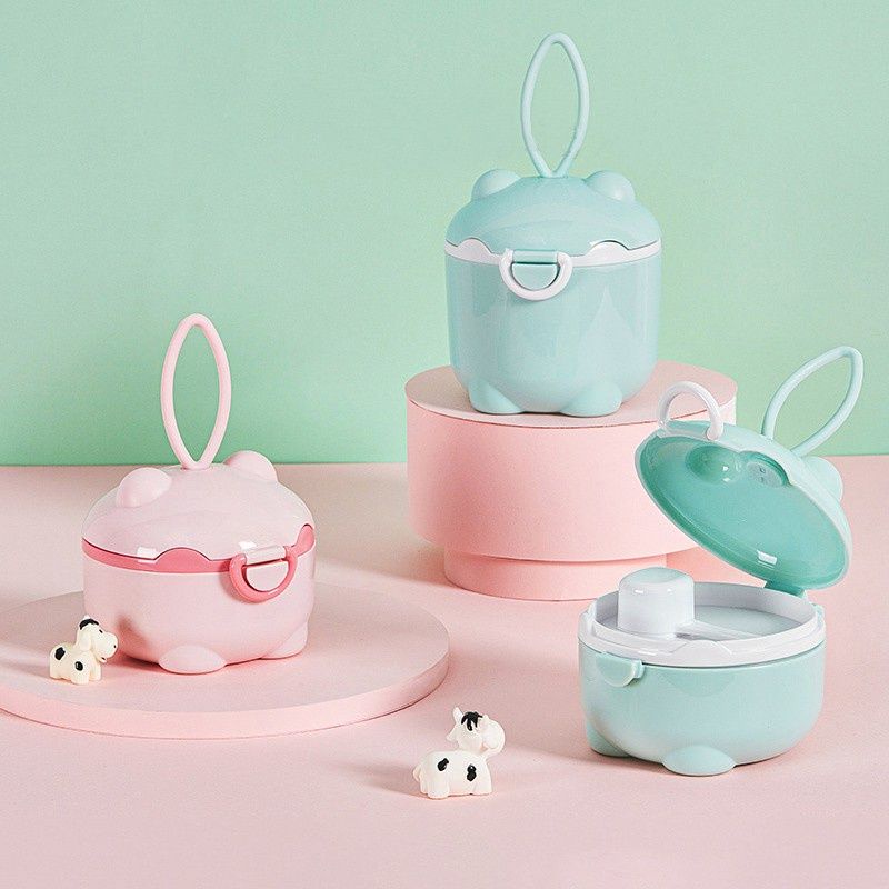 Kotak tempat Susu Bubuk Bayi Portabel Sealed PASTEL travelling