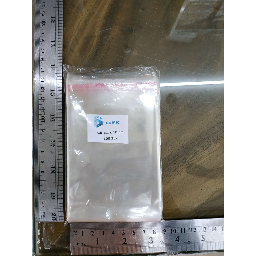 

8,5 x 10 cm Plastik OPP TEBAL (100 lbr) (lem/seal)