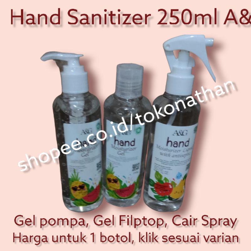 250g A&amp;G Hand Sanitizer Gel With Antiseptic (ORIGINAL) with moisturizer