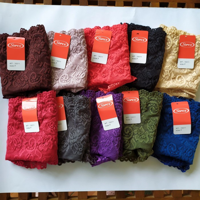 KUALITAS TINGGI  MUAT XL XXL CD RENDA SOREX BIG SIZE CELANA DALAM SEMI TRANSPARAN SEXY BEST