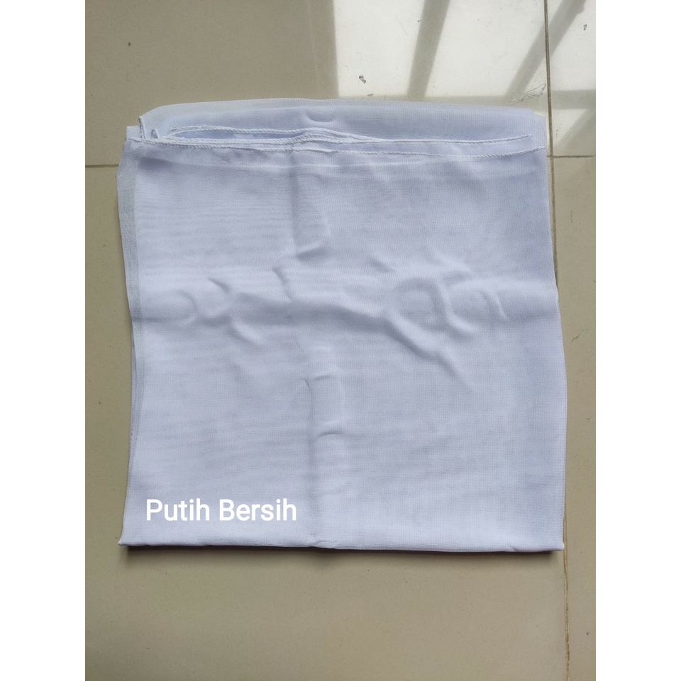 GF Medan - BELLA SQUARE TERMURAH - Jilbab Segi Empat Polycotton - Hijab Segiempat Murah Medan-PUTIH BERSIH