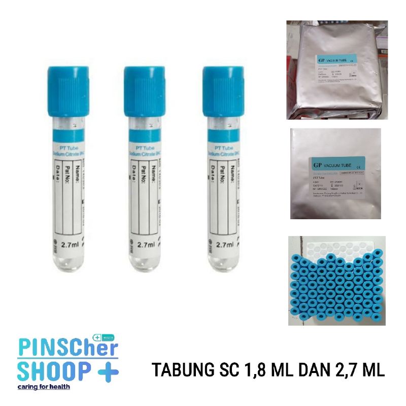 VACULAB TABUNG SODIUM CITRATE VAC 1,8 ML / 2,7 Ml PER PACK 100 PCS