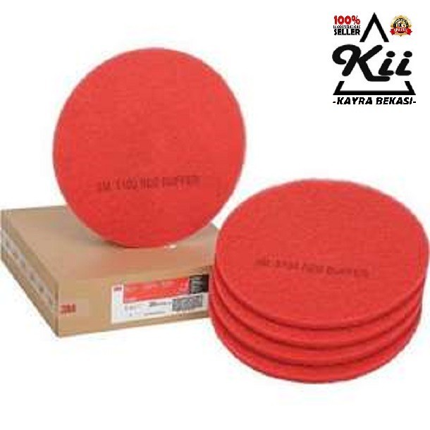 Buffing Pad warna merah 3M 17&quot;