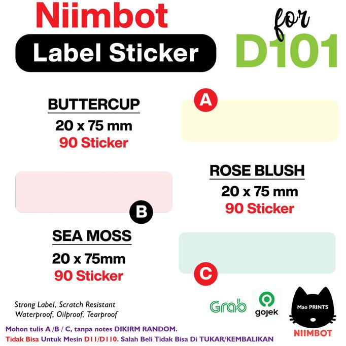 

(BISA COD) (D101) - Thermal Label Sticker for Niimbot D101 Refill - Cable Label CUCI GUDANG Kode 117