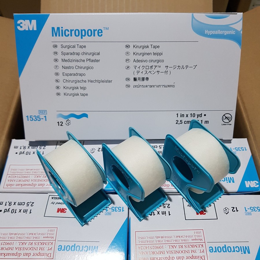 Micropore 1 in 3M Asli. Micropore 1 inci 3 M. Plester Putih Micropor 1 inch. Micropore 1 inchi 1 ''