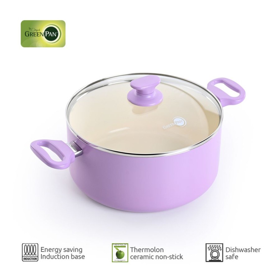 GreenPan Delight Lavender Cvd Casserole 24 cm / 2.13 L