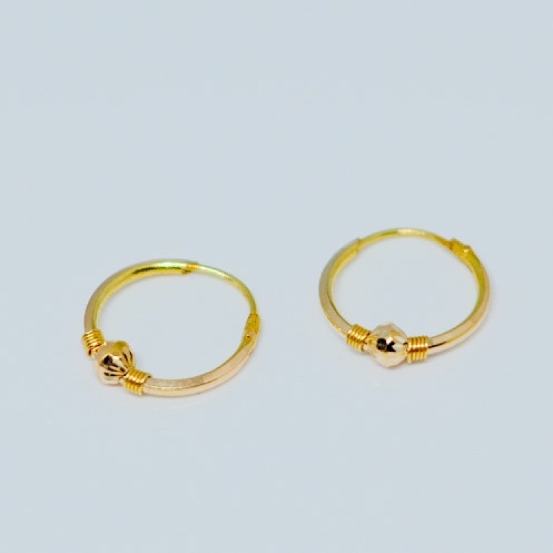 Anting Ring Ball ukir