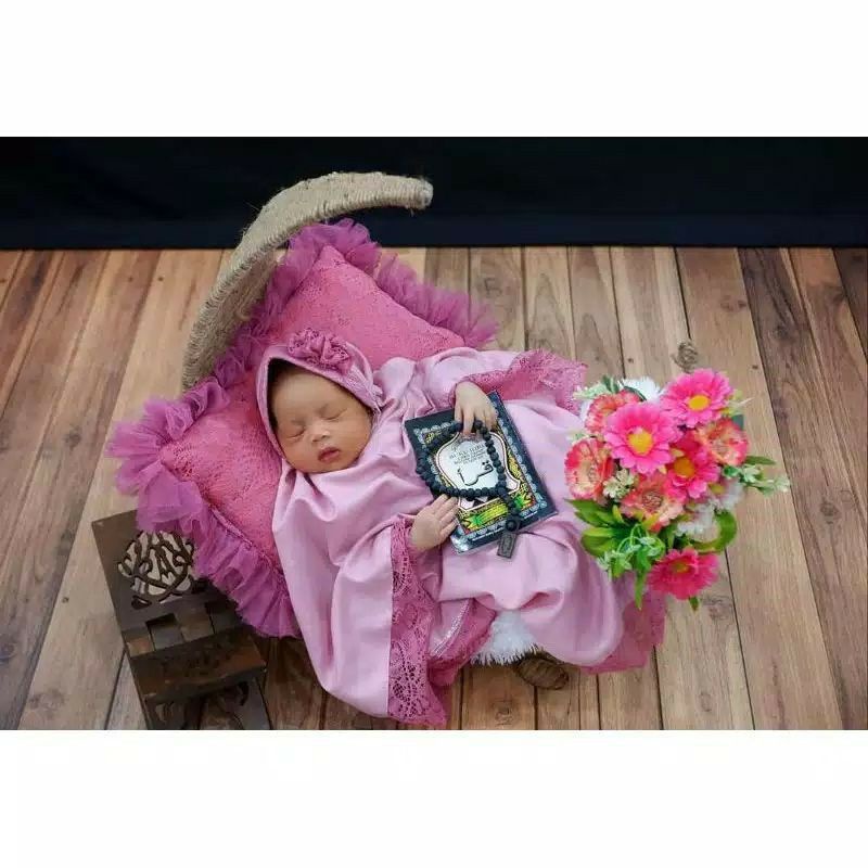 MUKENA ANAK BALQIS/MUKENA BAYI NEWBORN/KOSTUM NEWBORN FOTO