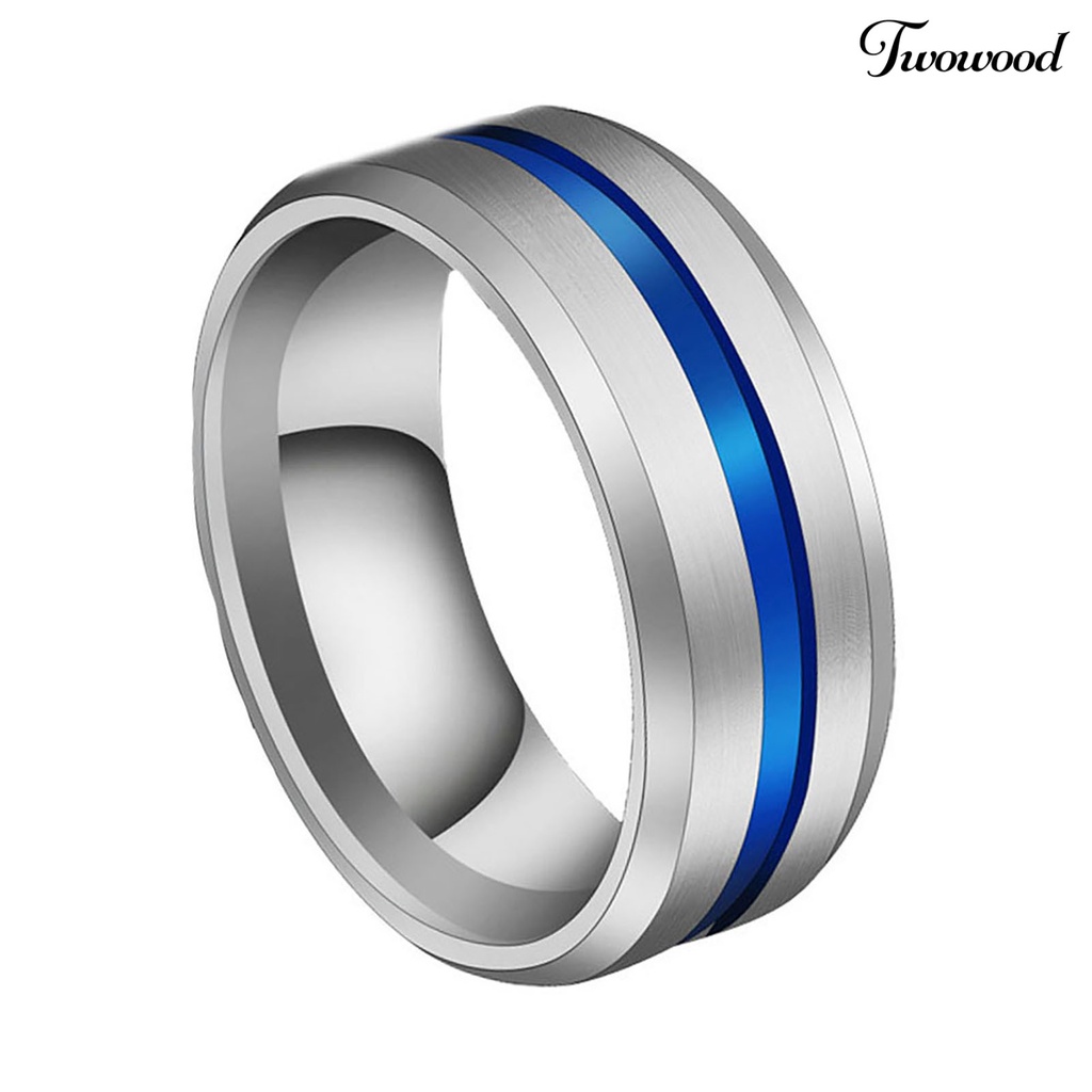 Cincin Jari Warna Ganda Ukuran 8MM Untuk Unisex