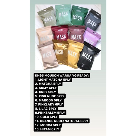 Masker KN95 Mouson 5ply/6ply