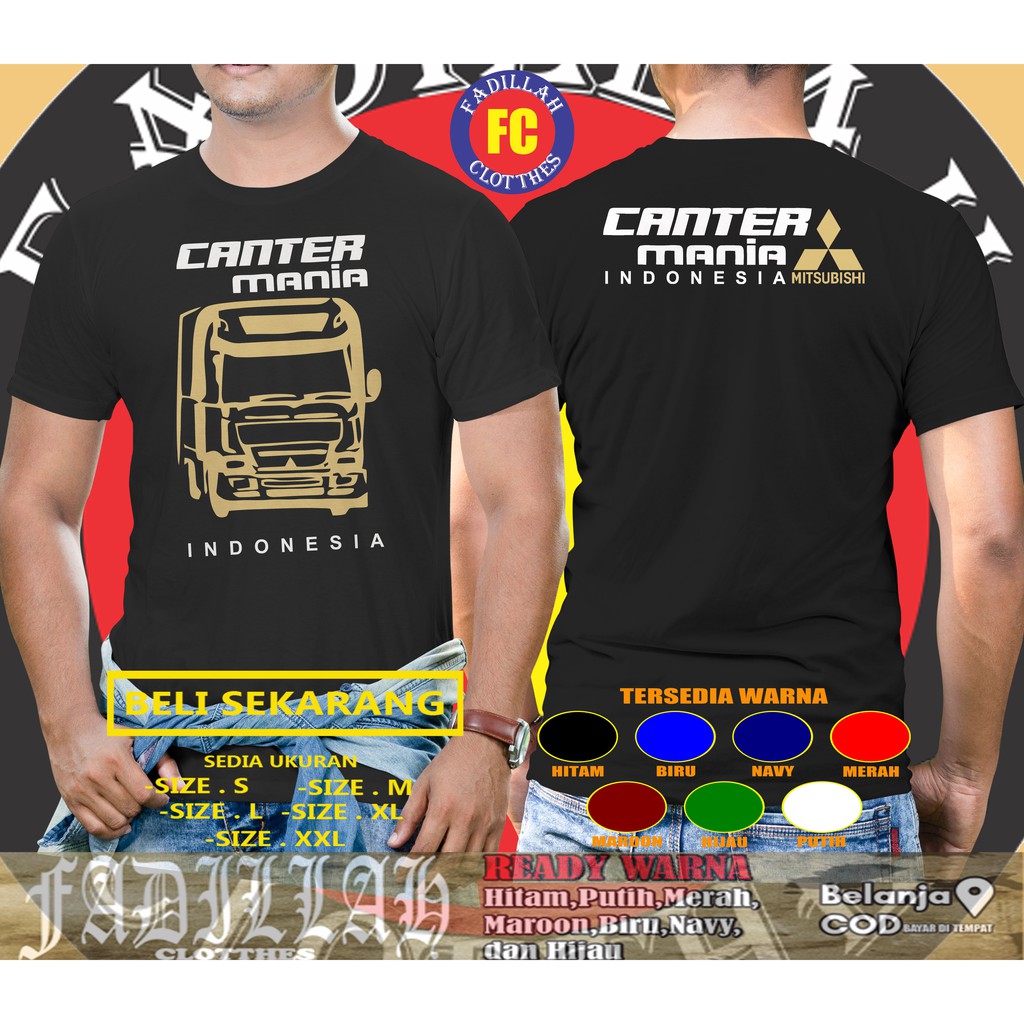Kaos Mobil Canter Mania Indonesia Baju Otomotif