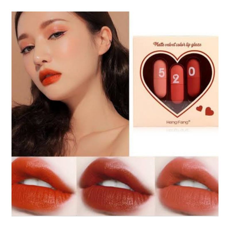 LIPSTIK HENGGANG VELVET 1PAK ISI 3PCS