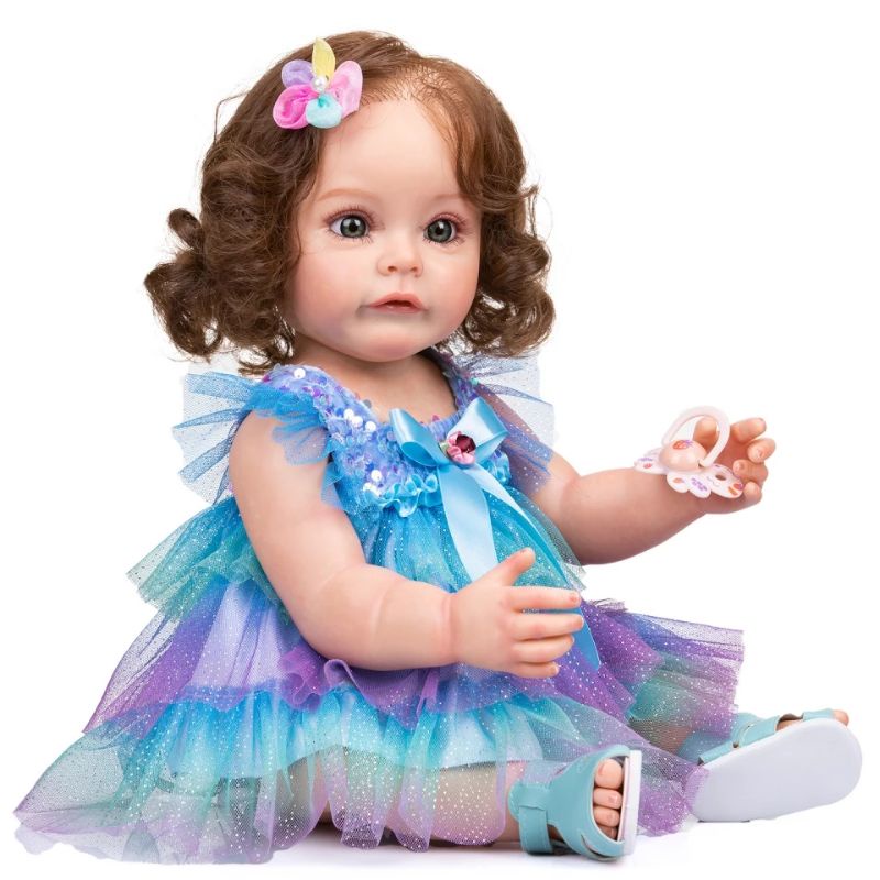 Boneka Reborn Bayi Perempuan Full Silikon Reborn 55 cm Premium