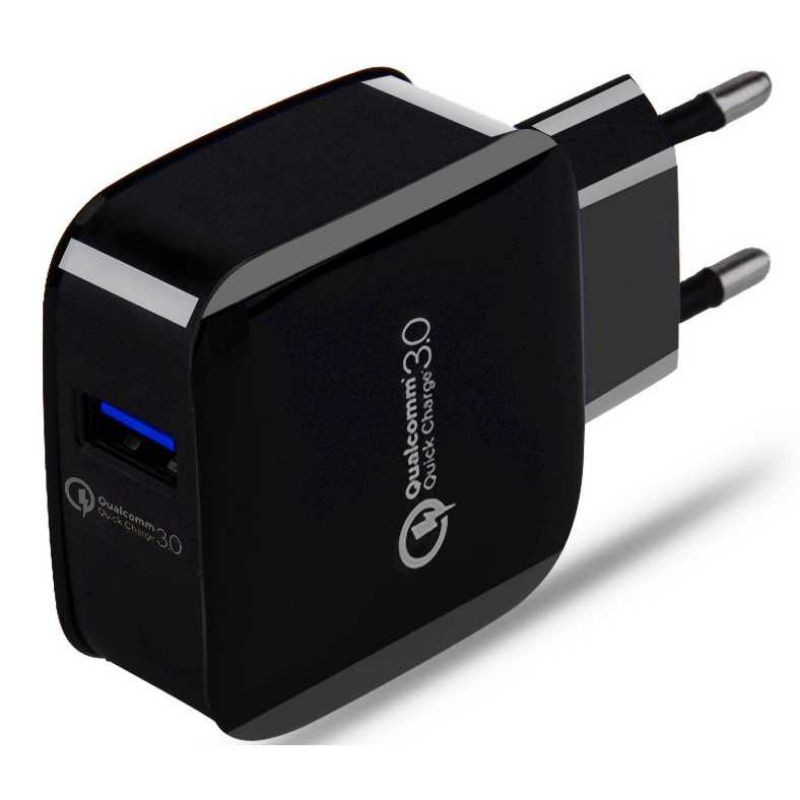 KEPALA CHARGER CESAN / TAFFWARE WALL CHARGER USB 1 PORT QUICKCHARGER 3.1 - BK370