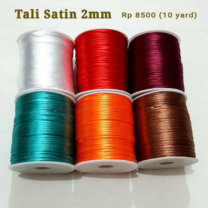 10 Yard Tali Satin Tali Cina 2mm