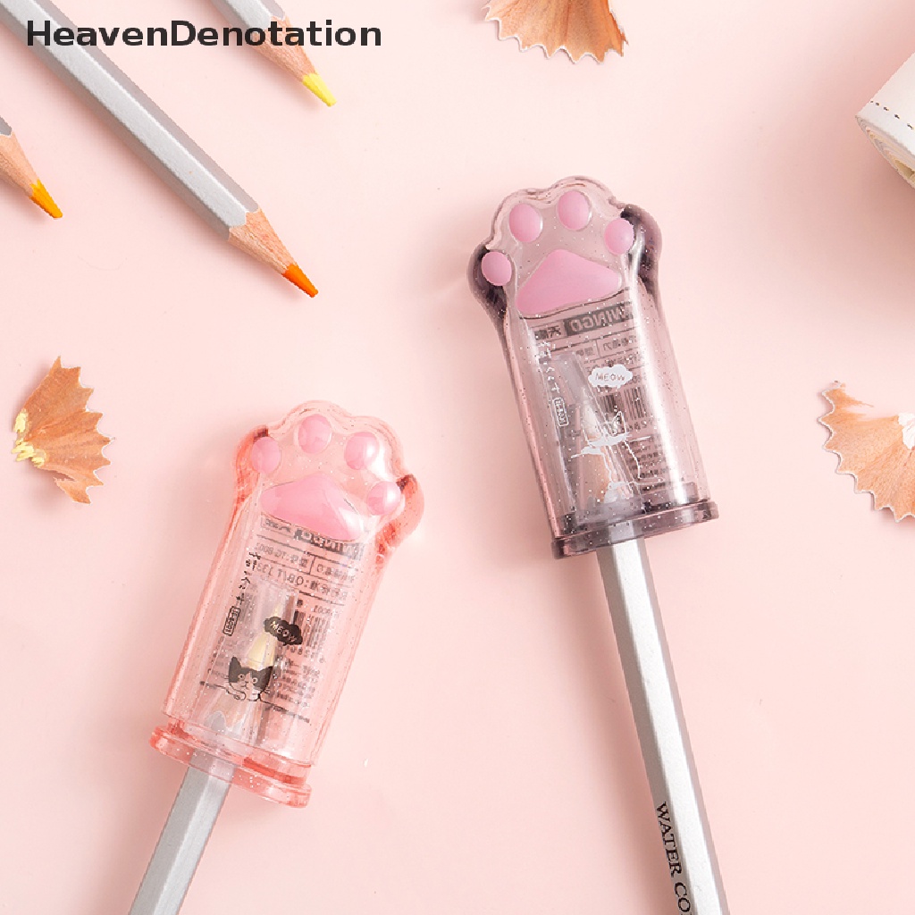 [HeavenDenotation] Cute Cat Paw Pencil Sharpener Kawaii School Supplies Student Prize Kids Gift