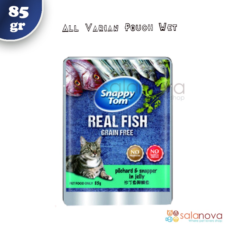 Snappy Tom 85gr Sachet/Pouch Makanan Kucing Basah