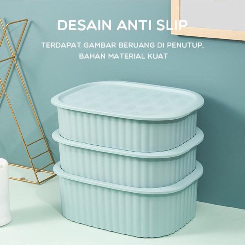 SAMONO SSB007 10 Sekat Box Kotak Penyimapanan Underwear dengan Tutup Tempat Organizer Storage Box