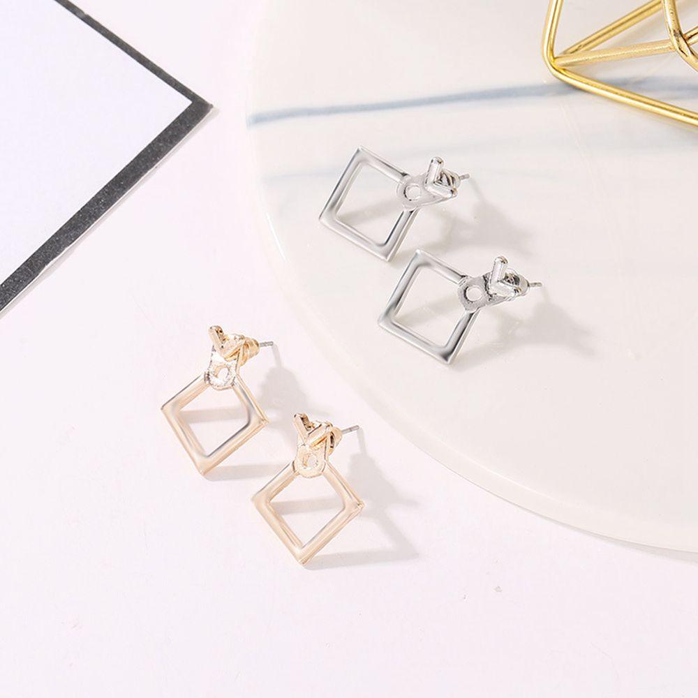 Lily Anting Geometris Lucu Wanita Fashion Segitiga Menjuntai Drop