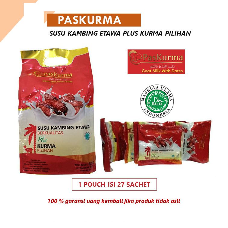 

PasKurma Susu Kambing Etawa dan Kurma Pilihan isi 27 Sachet